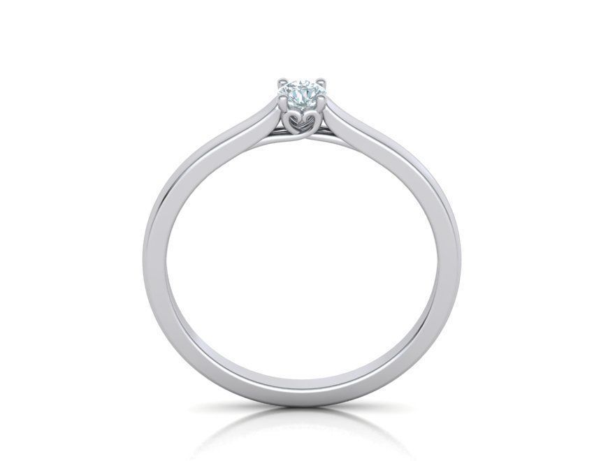 Solitaire Engagement ring with 3mm stone 3dmodel 3D print model_16