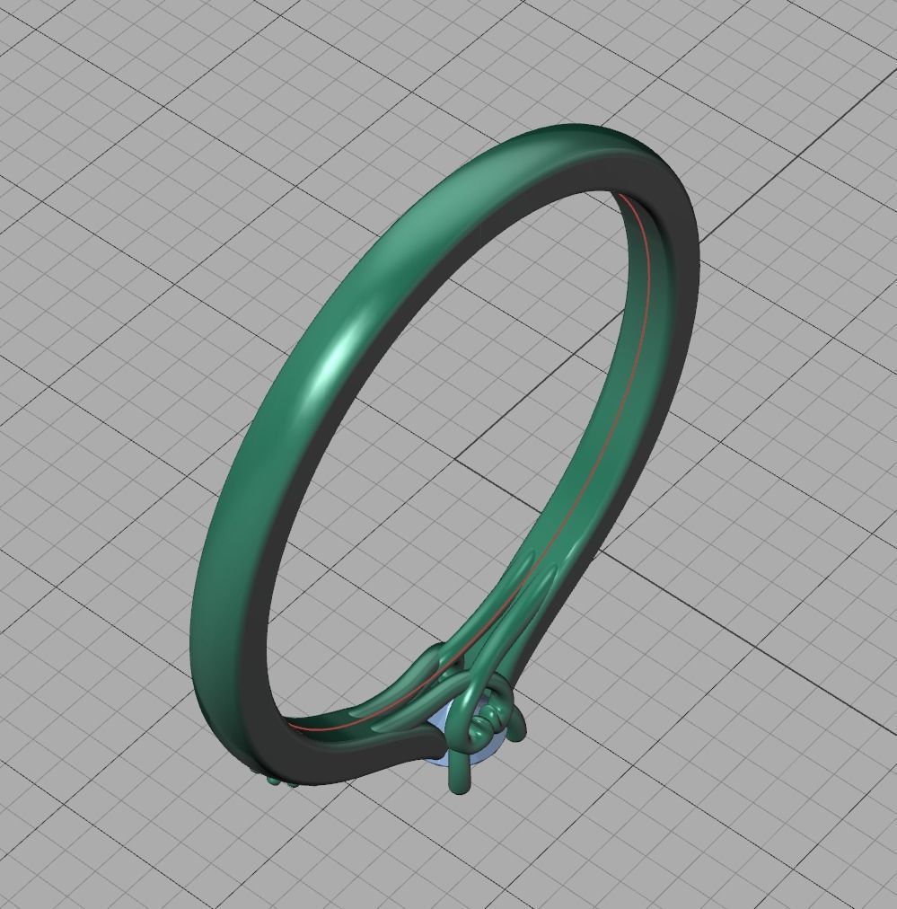 Solitaire Engagement ring with 3mm stone 3dmodel 3D print model_25