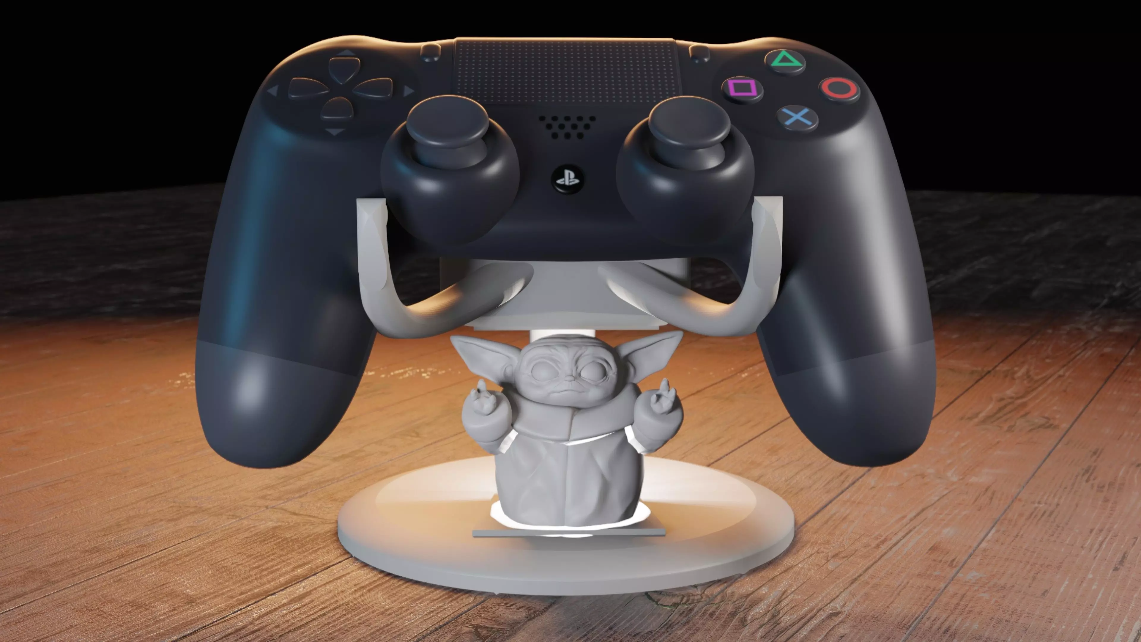 Yoda baby mando ps4 3D print model_0