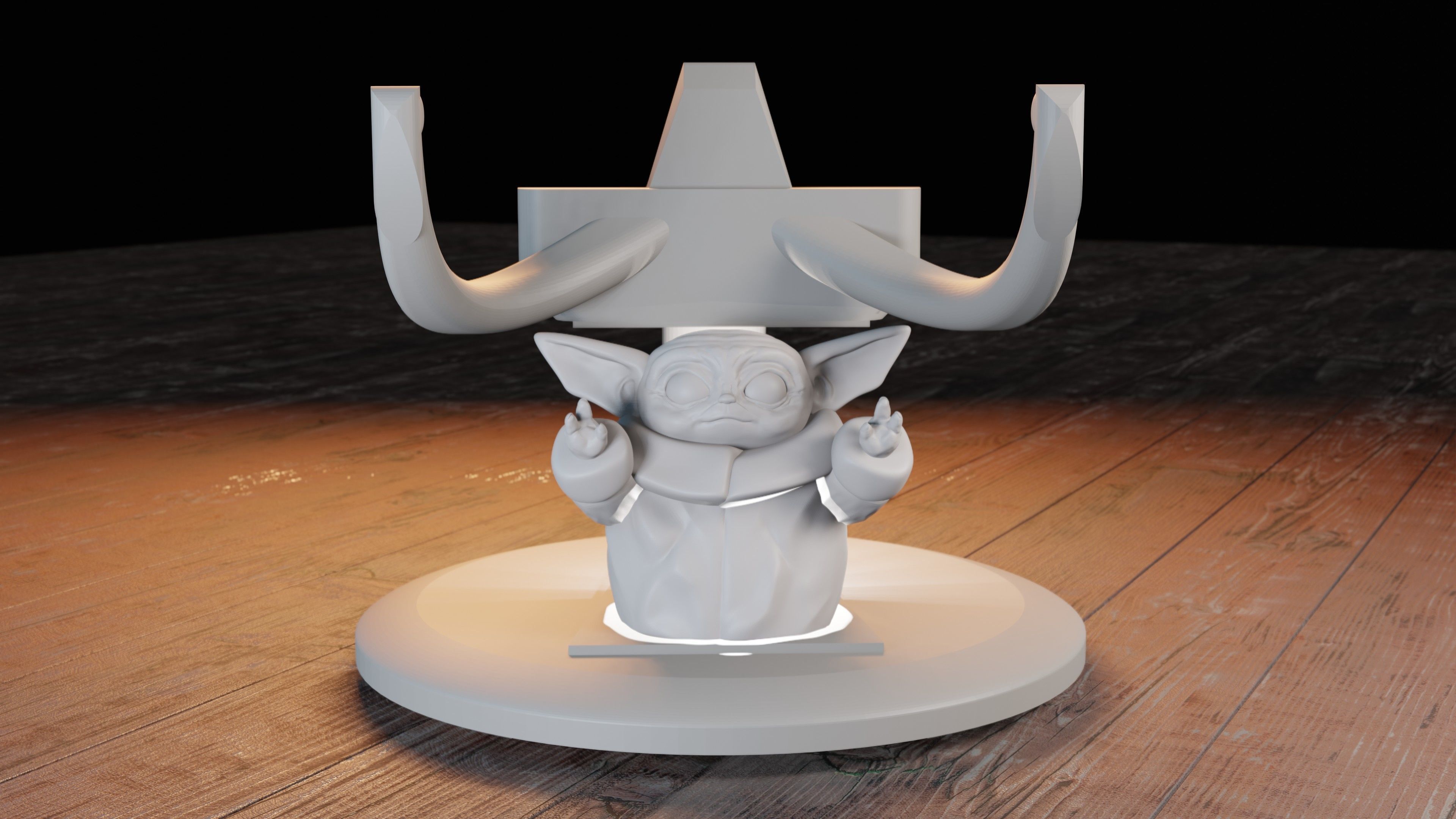 Yoda baby mando ps4 3D print model_3