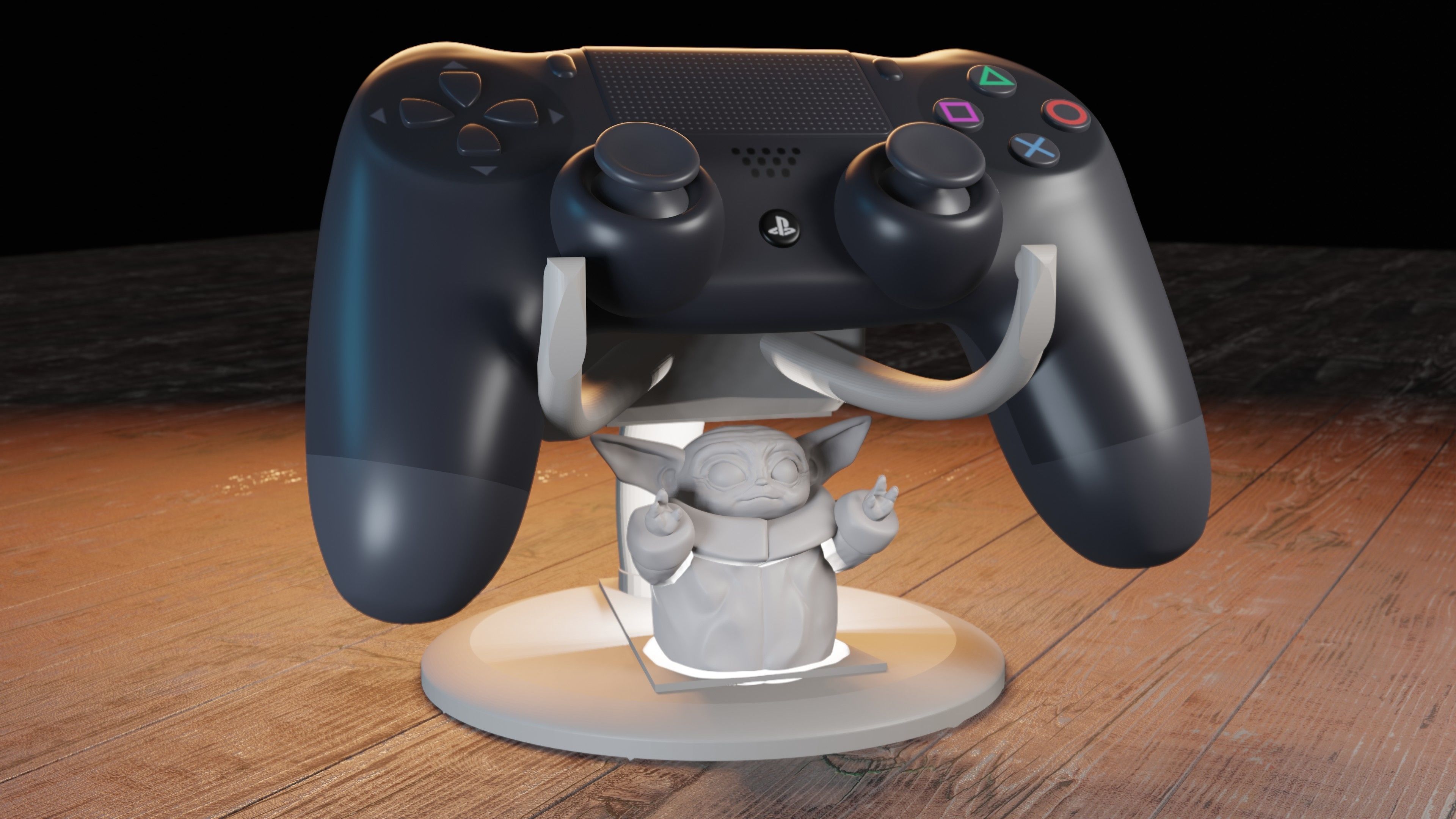 Yoda baby mando ps4 3D print model_1