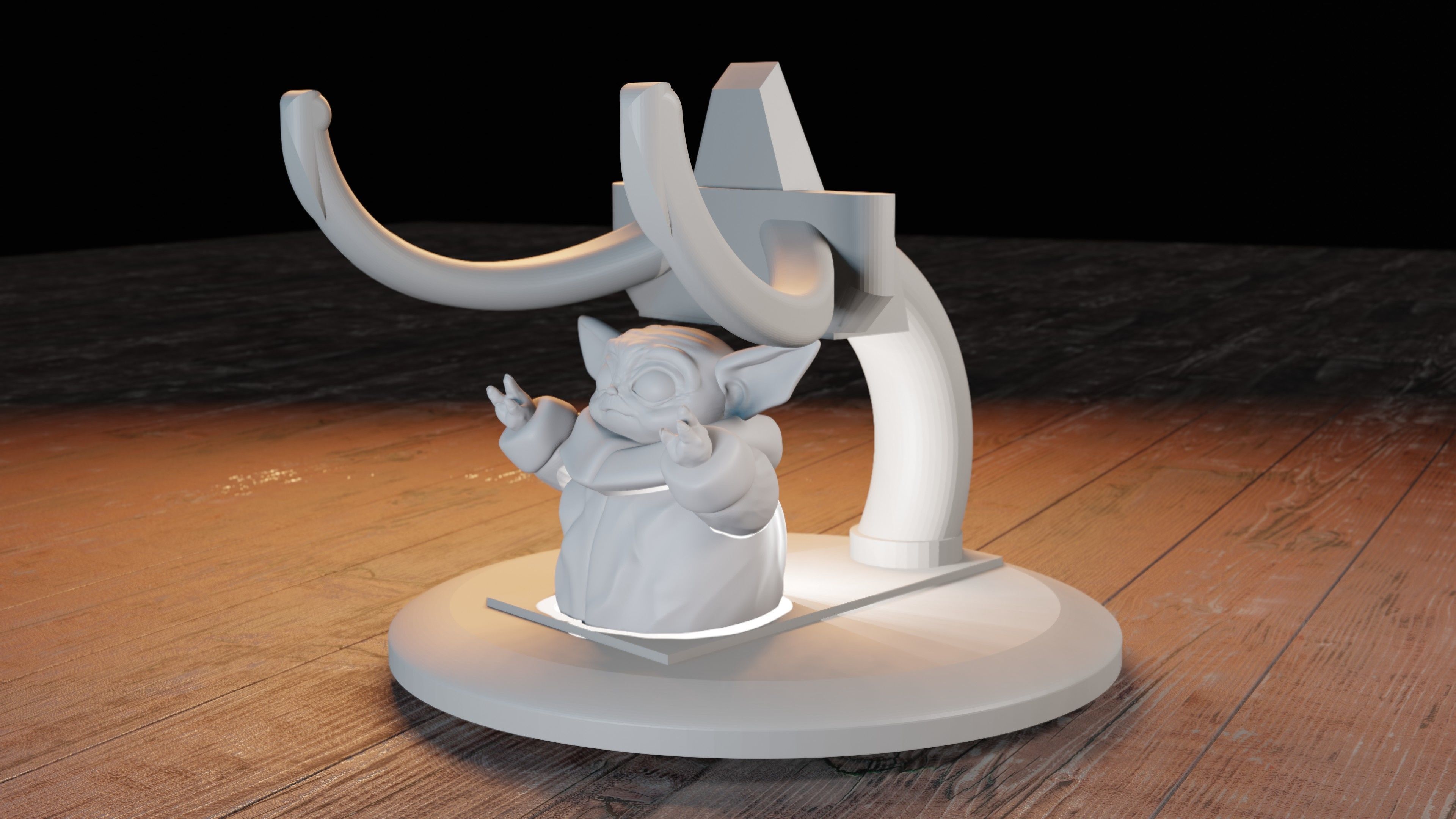 Yoda baby mando ps4 3D print model_2