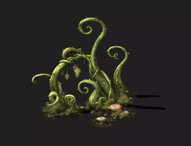 poison Valley Scene - poisonous plant thorn 02 01 3D model_0