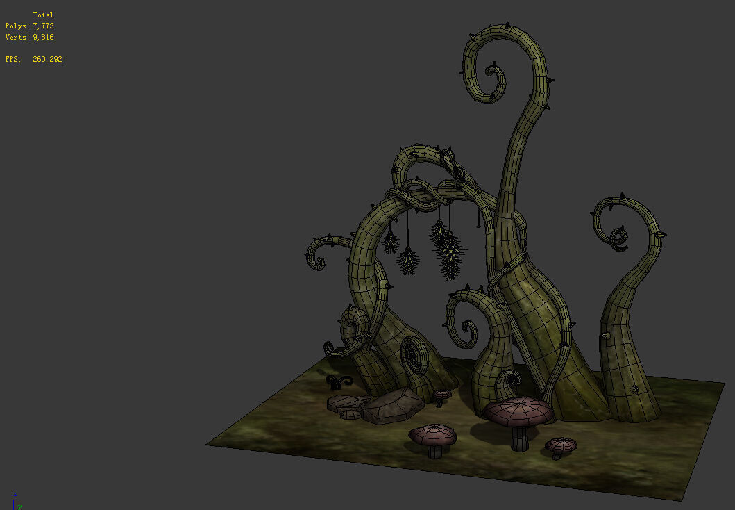 poison Valley Scene - poisonous plant thorn 02 01 3D model_1