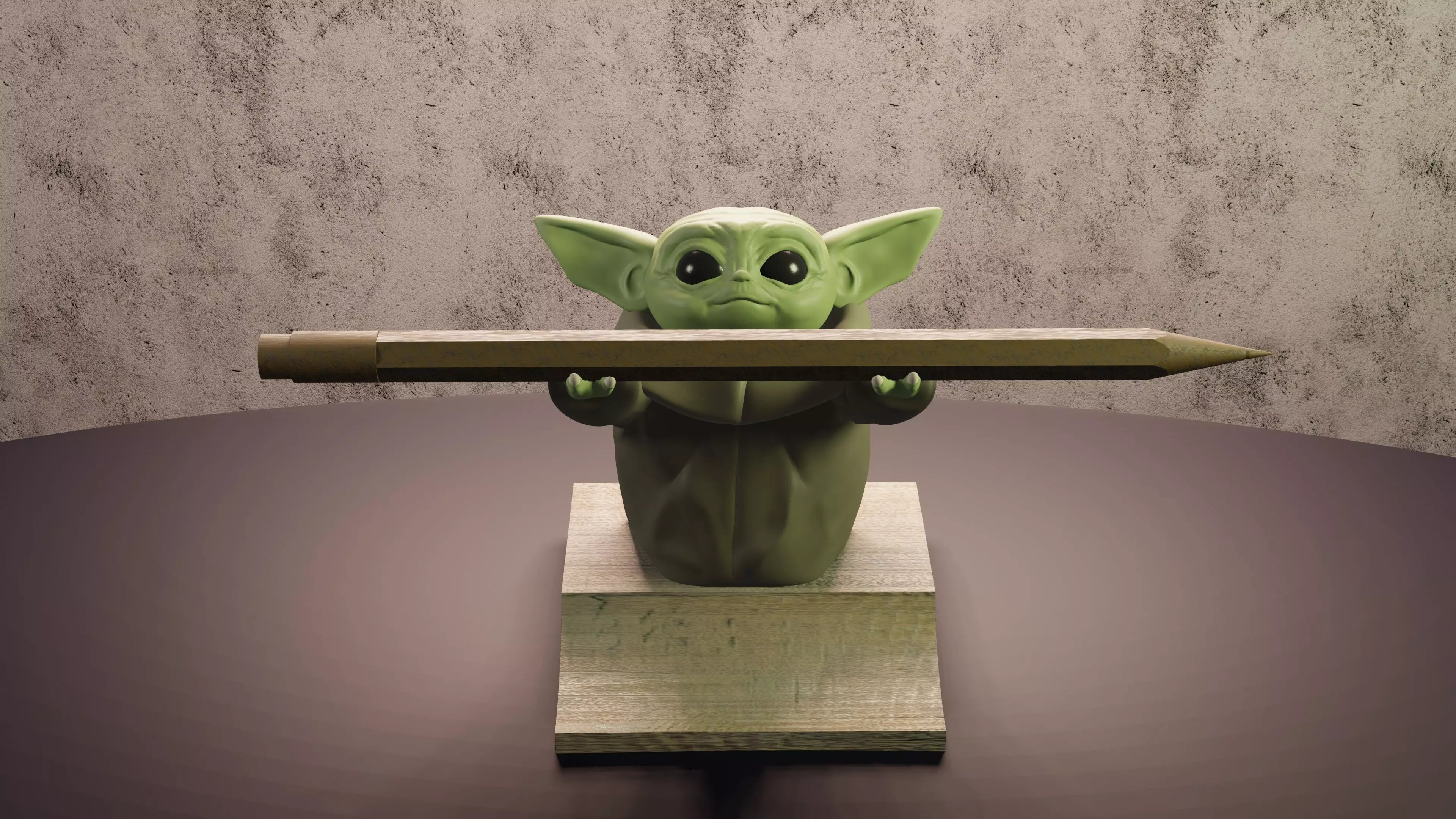 Baby Yoda Porta Lapiz 3D print model_0