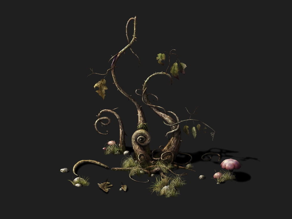 poison Valley Scene - poisonous plant thorn 03 01 3D model_1