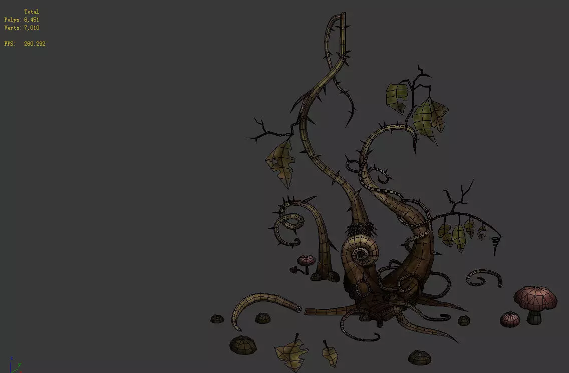 poison Valley Scene - poisonous plant thorn 03 01 3D model_0