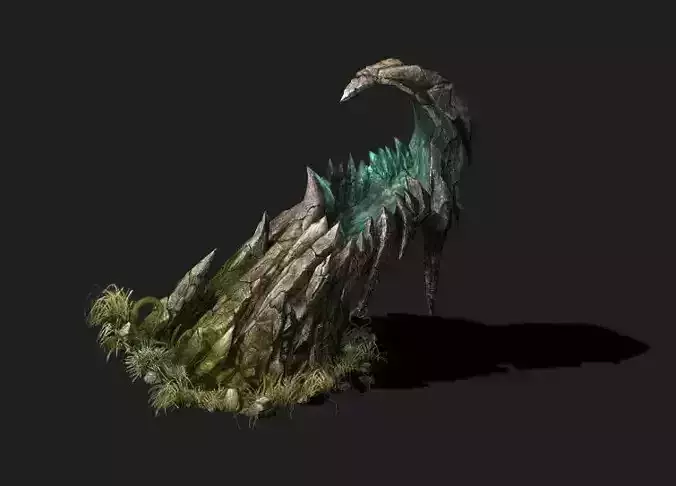 lley scene - teeth protruding stone lighthouse 01