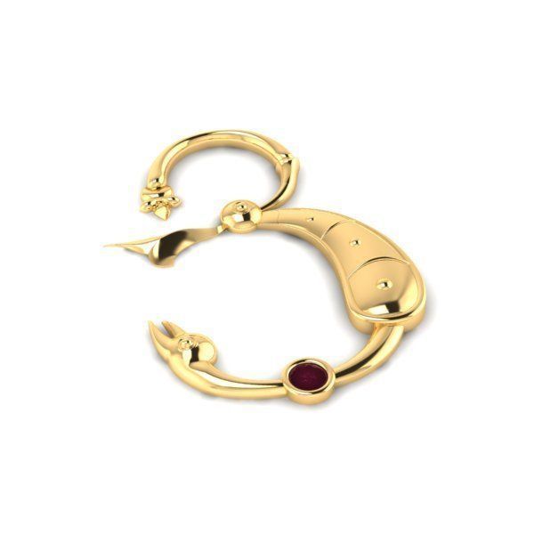 Bird calligraphy with armenian letter Ya 3D print model_31