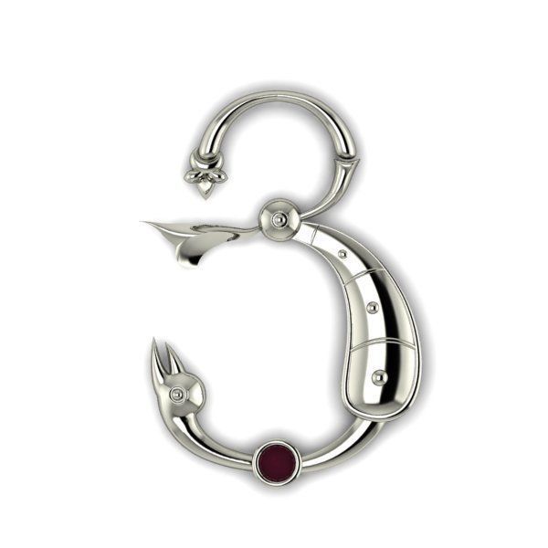 Bird calligraphy with armenian letter Ya 3D print model_10