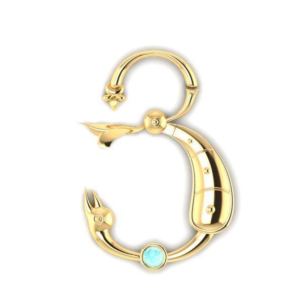 Bird calligraphy with armenian letter Ya 3D print model_13