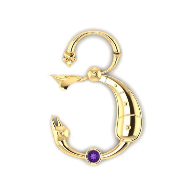 Bird calligraphy with armenian letter Ya 3D print model_12