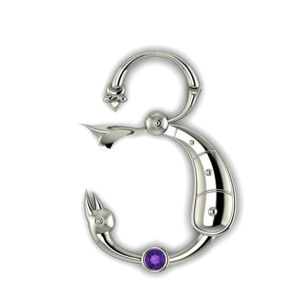 Bird calligraphy with armenian letter Ya 3D print model_5