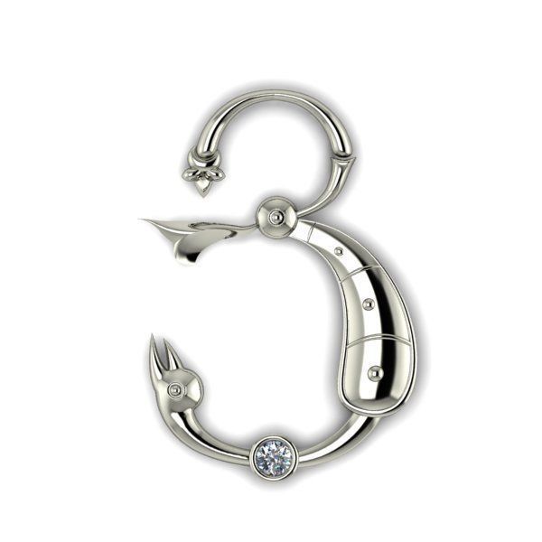 Bird calligraphy with armenian letter Ya 3D print model_8