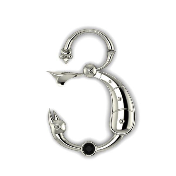 Bird calligraphy with armenian letter Ya 3D print model_7