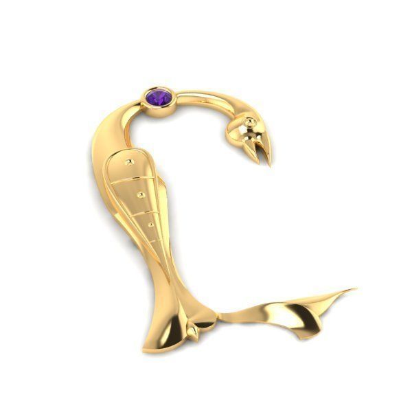 Bird calligraphy with armenian letter Y 3D print model_28