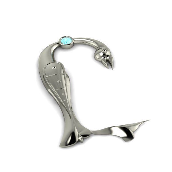 Bird calligraphy with armenian letter Y 3D print model_22