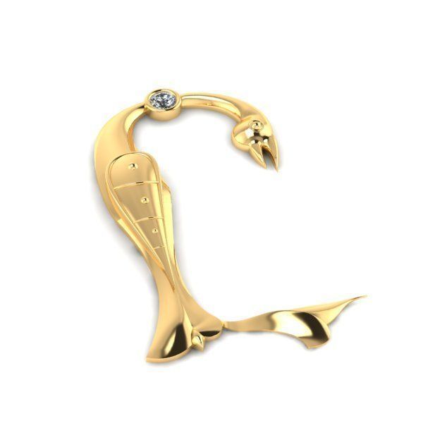 Bird calligraphy with armenian letter Y 3D print model_31