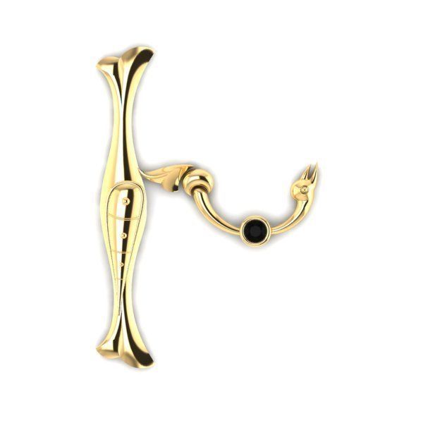 Bird calligraphy with armenian letter Xh 3D print model_16