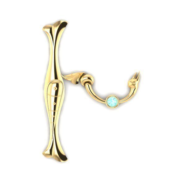 Bird calligraphy with armenian letter Xh 3D print model_15