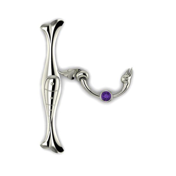 Bird calligraphy with armenian letter Xh 3D print model_7