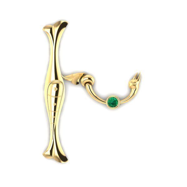 Bird calligraphy with armenian letter Xh 3D print model_18