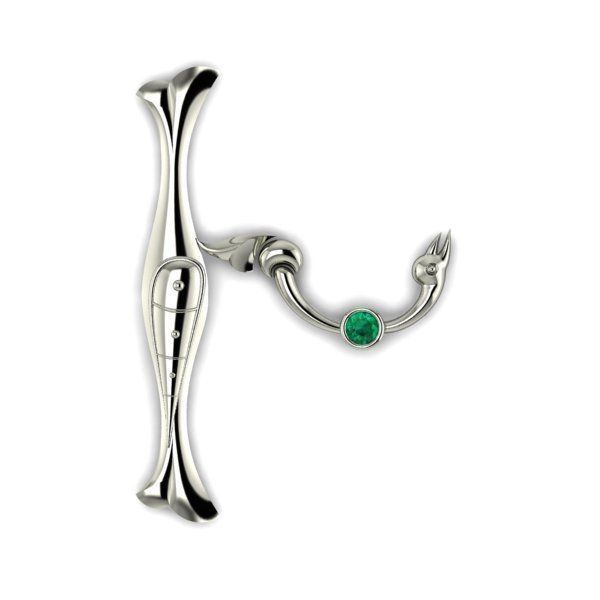 Bird calligraphy with armenian letter Xh 3D print model_11