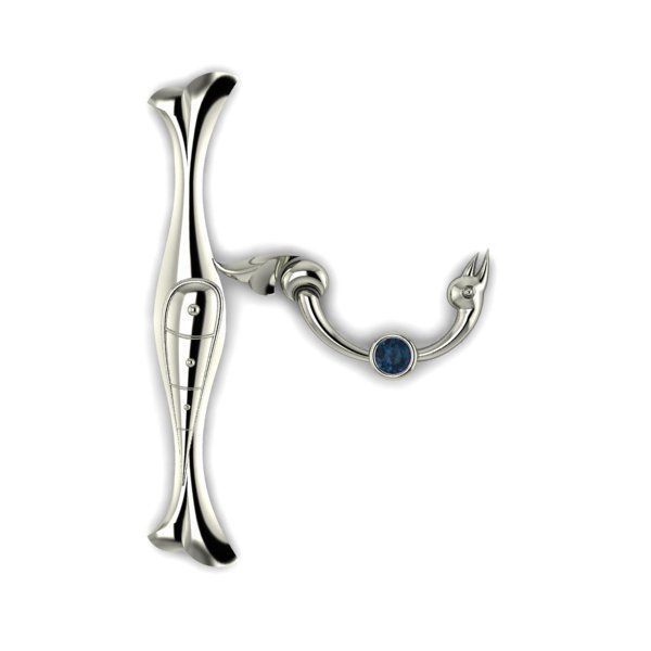 Bird calligraphy with armenian letter Xh 3D print model_6