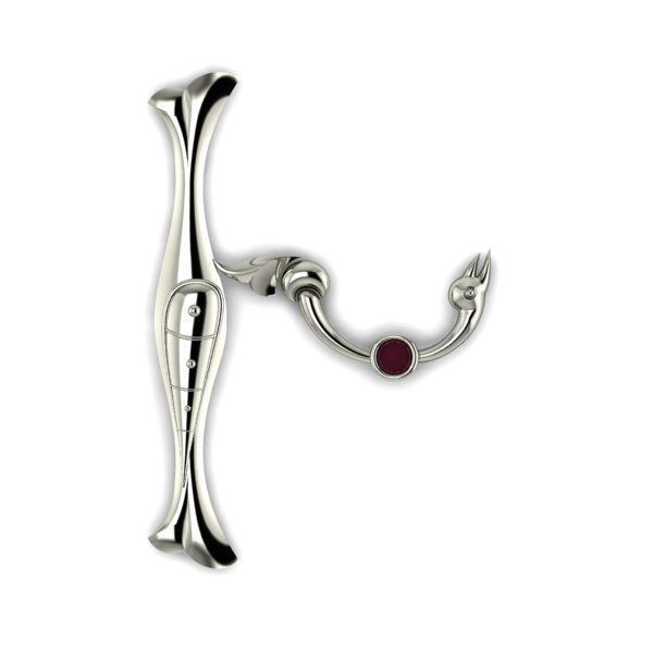 Bird calligraphy with armenian letter Xh 3D print model_12