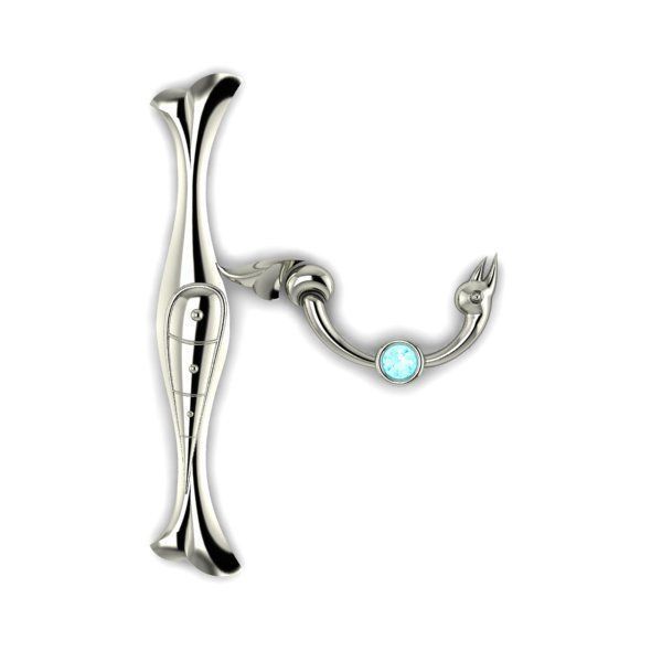 Bird calligraphy with armenian letter Xh 3D print model_8