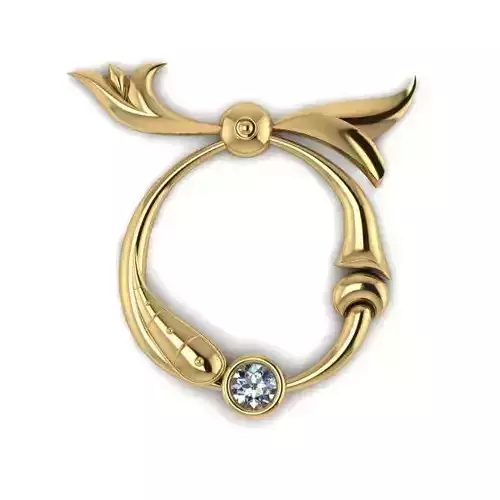 Bird calligraphy with armenian letter Ts