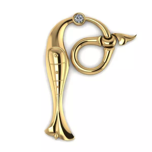 Bird calligraphy with armenian letter The 3D print model