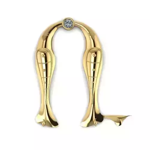 Bird calligraphy with armenian letter R