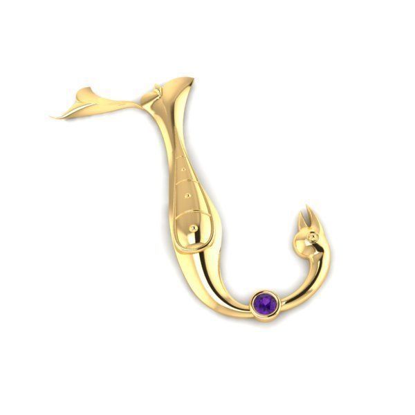 Bird calligraphy with armenian letter N 3D print model_28