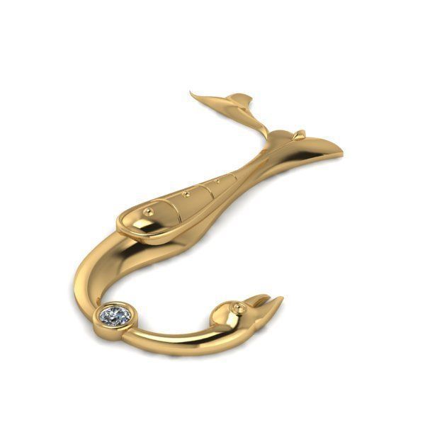 Bird calligraphy with armenian letter N 3D print model_2