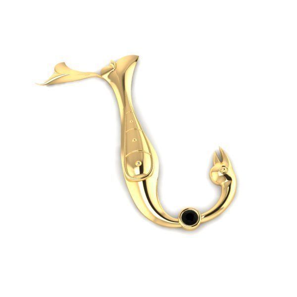 Bird calligraphy with armenian letter N 3D print model_30