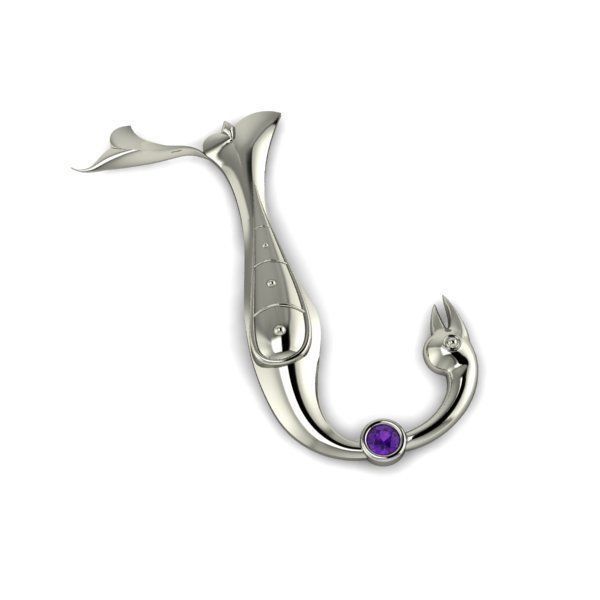 Bird calligraphy with armenian letter N 3D print model_21