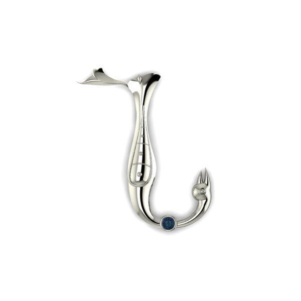 Bird calligraphy with armenian letter N 3D print model_6