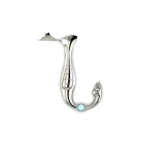 Bird calligraphy with armenian letter N 3D print model_8