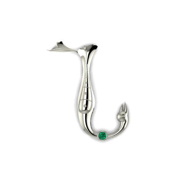 Bird calligraphy with armenian letter N 3D print model_11