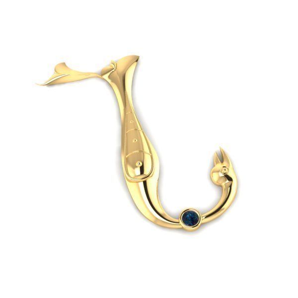 Bird calligraphy with armenian letter N 3D print model_27