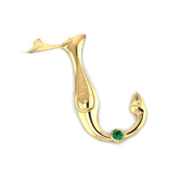 Bird calligraphy with armenian letter N 3D print model_32