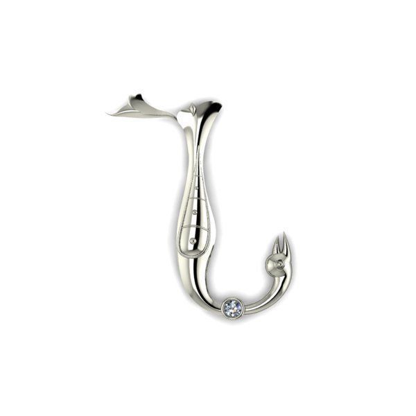 Bird calligraphy with armenian letter N 3D print model_10