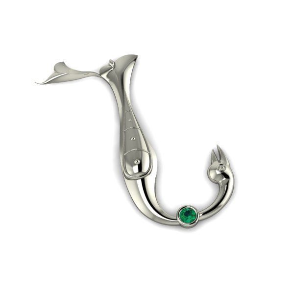 Bird calligraphy with armenian letter N 3D print model_25