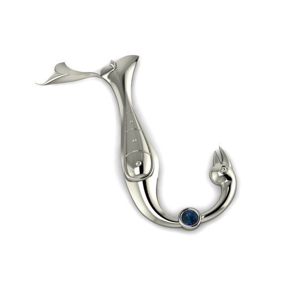 Bird calligraphy with armenian letter N 3D print model_20