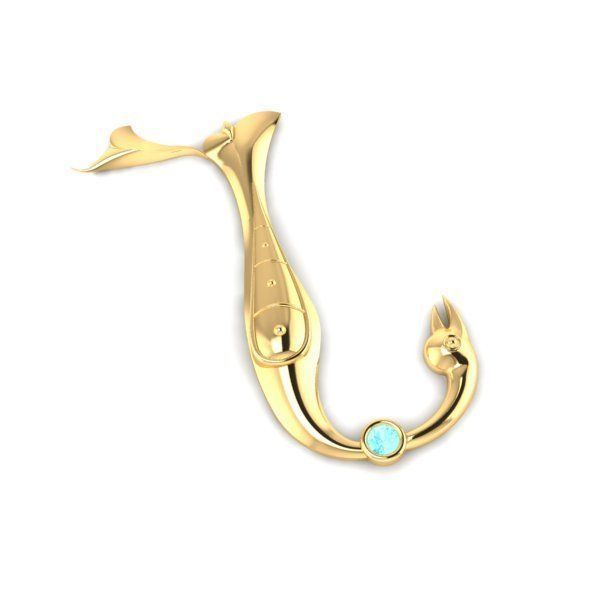 Bird calligraphy with armenian letter N 3D print model_29