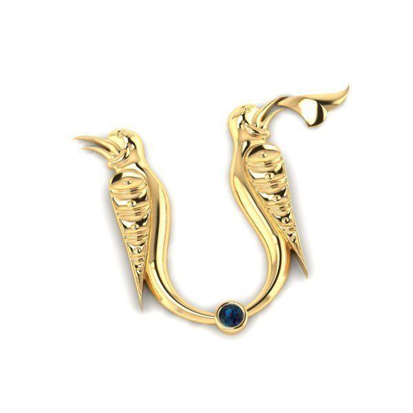 Bird calligraphy with armenian letter M 3D print model_27