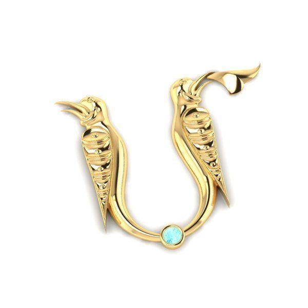 Bird calligraphy with armenian letter M 3D print model_29