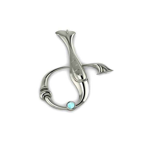 Bird calligraphy with armenian letter Ge 3D print model_22