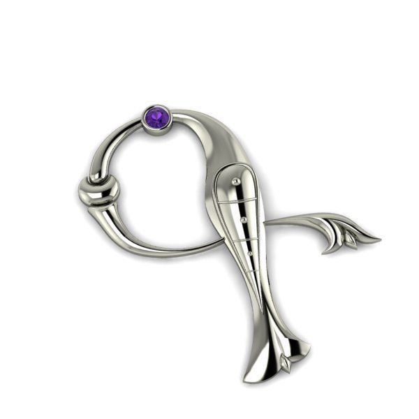 Bird calligraphy with armenian letter G 3D print model_21